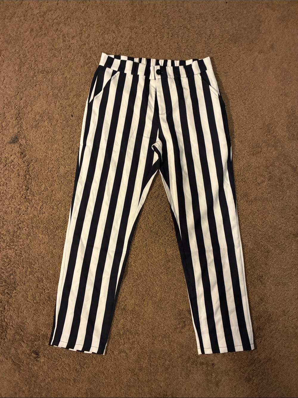 Hot Topic mall goth Black and White Vertical Stripe Pants - Men's
